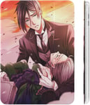 Black Butler Sebastian Maître Card Ellis Étui Pour Ipad 2020 (10.2in) Avec Porte-Stylos, Résistant Aux Chocs, Réglage Automatique De L'angle De Veille/Réveil, Coque De Protection Transparente