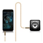 Cable Jack/Jack Metal pour SAMSUNG Galaxy S10e Smartphone Voiture Musique Audio Double Jack Male 3.5 mm Universel - NOIR