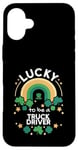 Coque pour iPhone 16 Plus St Patrick's Day Lucky Truck Driver Job Trèfle irlandais