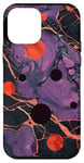 Coque pour iPhone 12 mini Violet Abstrait Pois avec Bizarre Rouge Noir Naturel