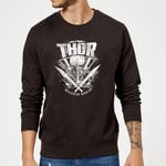 Sweat Homme Marvel - Thor Ragnarok - Logo du Marteau de Thor - Noir - M