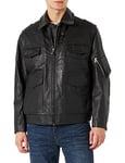 Mil-Tec Mixte Blouson Cuir Bgs Noir Occ. Mod.i Veste, Noir, 56 EU