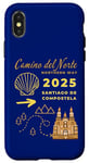 Coque pour iPhone X/XS Camino Del Norte 2025 Saint-Jacques-de-Compostelle