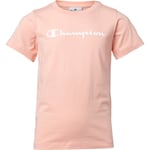 Champion Script Logo T-skjorte Barn - Rosa - str. 150 - 155