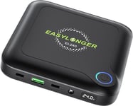 EASYLONGER PD 60W Laptop Power Bank, DC 24V /12V /20V Supply, Wireless...