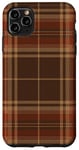 Coque pour iPhone 11 Pro Max Plaid esthétique marron beige