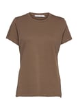 Solly Tee Solid 205 Brown Samsøe Samsøe