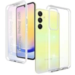 XCYYOO Coque Samsung Galaxy A25 360 Degrés Case Samsung Galaxy A25 Transparente Cover à 360 Degrés avec Étui D'écran Intégrée de Protection en Silicone Ultra-Fine Housse et Antichoc Coque