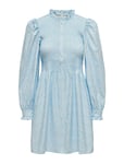 Onlpi Aspen L/S Smock Dress Wvn Cs Knälång Klänning Blue ONLY