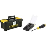 Stanley STHT0-70885 Tournevis porte-embouts - 34 embouts inclus, Jaune/Noir & Stst1-75515 Boîte À Outils Avec Plateau Porte-Outils Amovible-2 Organiseurs Sur Le Couvercle