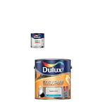 Dulux Quick Dry Gloss Paint, 750 ml (White) with Easycare Washable and Tough Matt (Egyptian Cotton)