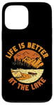 iPhone 13 Pro Max Rowing Row Boat Retro Vintage Life Is Better At The Lake Case