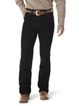 Wrangler Men's Cowboy Cut Slim Fit Stretch Boot Cut Jean PANTS, Black Stretch, 34W / 30L