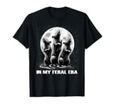 In My Feral Era Rats Howling At The Moon Funny Three Rats T-Shirt