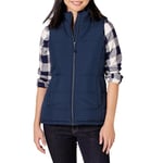 Amazon Essentials Veste Doudoune Épaisseur Moyenne Femme, Bleu Marine, L