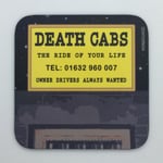 Death Cabs Taxi Board - Mighty Boosh Coaster / Bar Mat -Sturdy, Gloss, Original