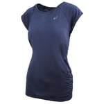 Asics Motion Dry Raglan Womens Navy T-Shirt - Size Small