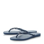 Havaianas Womens Ladies - Metallic Charm Flip Flop - Blue - Size EU 41