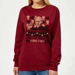 Star Trek: The Next Generation Make It So Women's Christmas Jumper - Burgundy - S