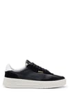 BOSS Mens Baltimore Tenn Low-top trainers in leather and suede Size 10 Black