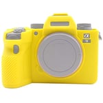 DMXYY Cool Soft Silicone Protective Case for Sony ILCE-9M2/ Alpha 9 II / A92(Black) (Color : Yellow)