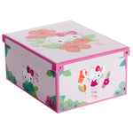 Lavatelli Boite de Rangement avec Couvercle, Boite en carton, Rangement Vetement, Meuble de Rangement Chambre, Bureau, Panier de Rangement, Organisateur Tiroir, enfant, 39x50x24 cm HELLO KITTY