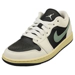 Nike Air Jordan 1 Low Womens Fashion Trainers in White Black - 6 UK