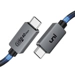 Câble Thunderbolt 4 1,8M, Câble Usb 4 Supporte 8K@60Hz, Données 40 Gbit/S, 240W Pd 3.1 Charge Ecran Usb-C Vers Usb-C Compatible Avec Iphone 15 Pro Macbook Ipad Pro Imac Dock Ssd Egpu