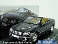 MERCEDES BENZ CLK 350 MODEL CAR 1:43 SCALE DARK BLUE 2005 IXO CONVERTIBLE K8