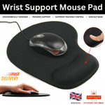 Mouse Mat Gaming Anti-Slip Large Pad PC, Computer Foam Black Wrist Support