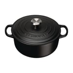 Le Creuset Cast Iron Round Casserole Dish 28cm 6.7Ltr Satin Black