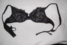 Black Lace Balcony Bra Marks and Spencer Autograph Range Size 32A BNWT