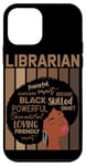 Coque pour iPhone 12 mini Mélanine de bibliothèque - Femme africaine et américaine - Amoureux de la lecture