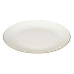 HOME DECO FACTORY, KA0539, Service de Table en Porcelaine 12 Pièces, Design Élégant avec Filet Doré, Vaisselle Durable et Polyvalente, Compatible Lave-Vaisselle, Blanc 12 pcs