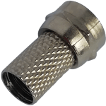 Deltaco F-connector twist-on  6 8mm  RG-6  2-pcs