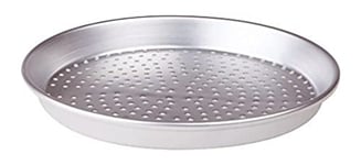 Pentole Agnelli Pastry & Pizza Perforated Round Cake-Pan, Diameter 28 Cm, aluminium, Silver, 28x28x3 cm