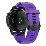 Garmin Fenix 5 joustava silikoninen ranneke - Violetti