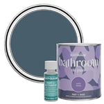 Rust-Oleum Blue Water-Resistant Bathroom Tile Paint in Satin Finish - Blueprint 750ml