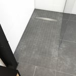 Aurlane - Receveur de douche à carreler 90x160cm recoupable sur mesure - Avec bonde caniveau Rainy Linear 160