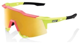 Lunettes 100  speedcraft vert fluo   miroir or