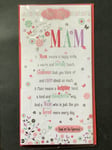 MAM BIRTHDAY CARD .   FOR MY AMAZING MAM.  9”x5” POP OUT INSIDE