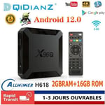 Haokan-Android 12 X96Q Smart TV Box Allwinner H618 Quad Core 2GB 16GB Support 4K Netflix Youtube Set Top Box Lecteur multimédia Déc