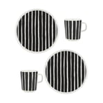 Marimekko Oiva Piccolo frokostsett 4 deler White-black