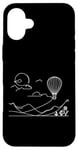 Coque pour iPhone 16 Plus Ballon à air One Line Art Dessin