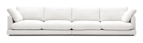 Kave Home Gala 6-pers. Sofa, Hvit Chenille stoff