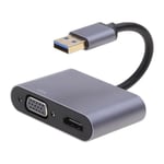 Câble adaptateur vidéo USB vers VGA avec adaptateur sortie convertisseur