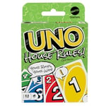 Mattel Games UNO House Rules Card Game for Family Night, Game Night, Travel, Camping & Party, HRL31