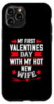 Coque pour iPhone 11 Pro Ma première Saint-Valentin avec le superbe design de ma nouvelle épouse