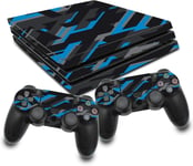 Film De Protection Autocollant Pour Jeux Console Et Manettes - En Vinyle - Anti-Rayures - Spécialement Conçu - Rx022 (Ps4 Pro, N°24 Néon Bleu)