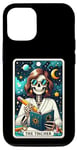 Coque pour iPhone 14 Pro Carte de tarot pour enseignant, squelette, professeur, éducatrice, école